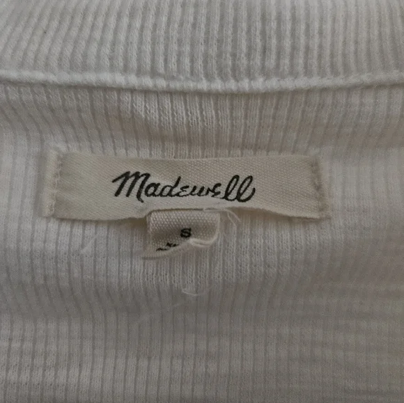 Madewell Collared Button Up Bodysuit Sz S - Picture 4 of 5